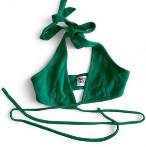 Princess Polly Benni Bikini Crop Top Green 565054